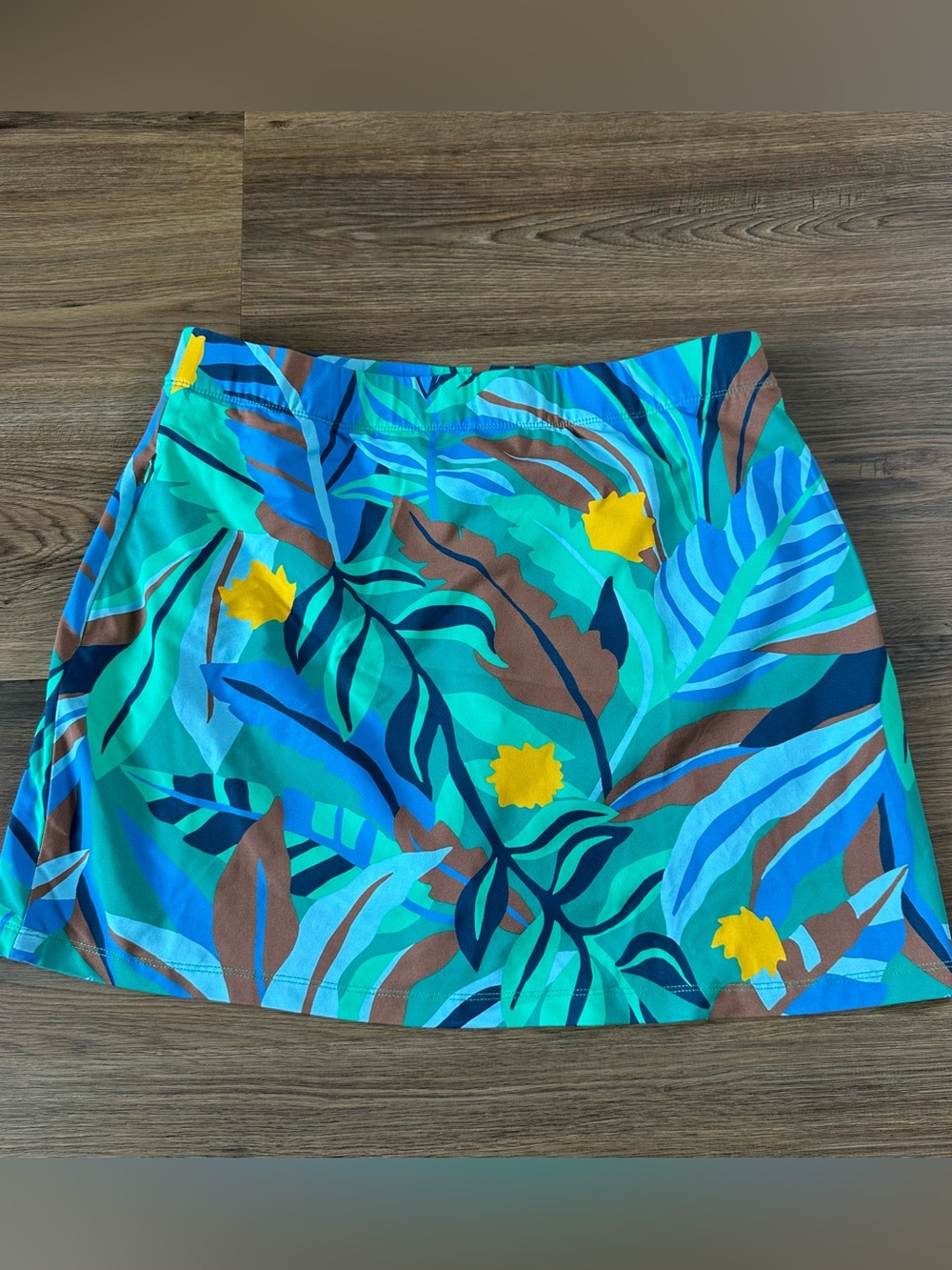 J Mclaughlin Briana Skort Blue Green Floral Women Large Performance Skirt Golf